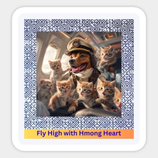 Fly High with Hmong Heart Sticker